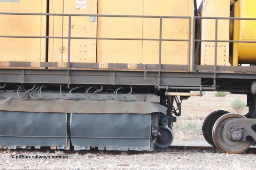 160412 IMG 7421
Parkeston, Aurizon rail grinder MMY type MMY 034, built in the USA by Loram as RG331 ~2004, imported into Australia by Queensland Rail, now Aurizon, in April 2009, detail picture. Peter Donaghy image.
Keywords: Peter-D-Image;MMY-type;MMY034;Loram-USA;RG331;rail-grinder;detail-image;