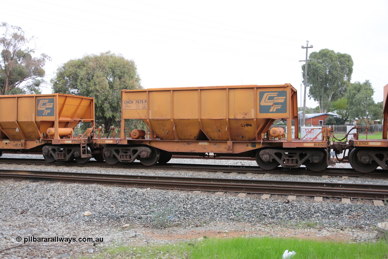 140601 4473
Woodbridge, empty Carina bound iron ore train #1035, CFCLA leased CHCH type waggon CHCH 7675 these waggons were rebuilt between 2010 and 2012 by Bluebird Rail Operations SA from former Goldsworthy Mining hopper waggons originally built by Tomlinson WA and Scotts of Ipswich Qld back in the 60's to early 80's. 1st June 2014.
Keywords: CHCH-type;CHCH7675;Bluebird-Rail-Operations-SA;2010/201-75;