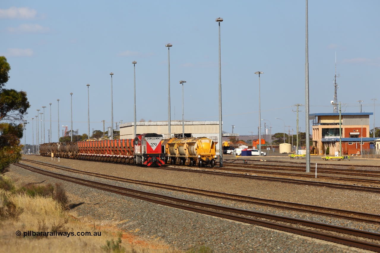 190107 0655
West Kalgoorlie with Mineral Resources MRL class loco MRL 002 'Spirit of Yilgarn' with serial R-0113-03/14-505 a UGL Rail Broadmeadow NSW built GE model C44ACi on the combined empty fuel and hopper transfer to Esperance.
Keywords: MRL-class;MRL002;UGL-Rail-Broadmeadow-NSW;GE;C44ACi;R-0113-03/14-505;