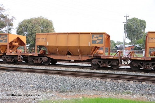 140601 4494
Woodbridge, empty Carina bound iron ore train #1035, CFCLA leased CHCH type waggon CHCH 7706 these waggons were rebuilt between 2010 and 2012 by Bluebird Rail Operations SA from former Goldsworthy Mining hopper waggons originally built by Tomlinson WA and Scotts of Ipswich Qld back in the 60's to early 80's. June 1, 2014.
Keywords: CHCH-type;CHCH7706;Bluebird-Rail-Operations-SA;2010/201-106;
