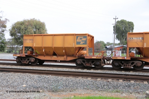 140601 4509
Woodbridge, empty Carina bound iron ore train #1035, CFCLA leased CHCH type waggon CHCH 7708 these waggons were rebuilt between 2010 and 2012 by Bluebird Rail Operations SA from former Goldsworthy Mining hopper waggons originally built by Tomlinson WA and Scotts of Ipswich Qld back in the 60's to early 80's. 1st June 2014.
Keywords: CHCH-type;CHCH7708;Bluebird-Rail-Operations-SA;2010/201-108;