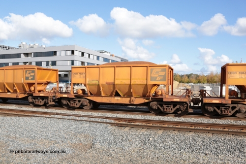140601 4643
Midland, loaded iron ore train #1030 heading to Kwinana, CFCLA leased CHCH type waggon CHCH 7610 these waggons were rebuilt between 2010 and 2012 by Bluebird Rail Operations SA from former Goldsworthy Mining hopper waggons originally built by Tomlinson WA and Scotts of Ipswich Qld back in the 60's to early 80's. June 1, 2014.
Keywords: CHCH-type;CHCH7610;Bluebird-Rail-Operations-SA;2010/201-10;