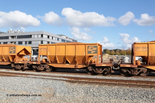 140601 4663
Midland, loaded iron ore train #1030 heading to Kwinana, CFCLA leased CHCH type waggon CHCH 7748 these waggons were rebuilt between 2010 and 2012 by Bluebird Rail Operations SA from former Goldsworthy Mining hopper waggons originally built by Tomlinson WA and Scotts of Ipswich Qld back in the 60's to early 80's. June 1, 2014.
Keywords: CHCH-type;CHCH7748;Bluebird-Rail-Operations-SA;2010/201-148;