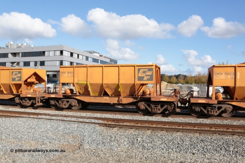 140601 4680
Midland, loaded iron ore train #1030 heading to Kwinana, CFCLA leased CHCH type waggon CHCH 7619 these waggons were rebuilt between 2010 and 2012 by Bluebird Rail Operations SA from former Goldsworthy Mining hopper waggons originally built by Tomlinson WA and Scotts of Ipswich Qld back in the 60's to early 80's. June 1, 2014.
Keywords: CHCH-type;CHCH7619;Bluebird-Rail-Operations-SA;2010/201-19;