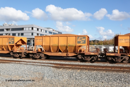 140601 4682
Midland, loaded iron ore train #1030 heading to Kwinana, CFCLA leased CHCH type waggon CHCH 7673 these waggons were rebuilt between 2010 and 2012 by Bluebird Rail Operations SA from former Goldsworthy Mining hopper waggons originally built by Tomlinson WA and Scotts of Ipswich Qld back in the 60's to early 80's. June 1, 2014.
Keywords: CHCH-type;CHCH7673;Bluebird-Rail-Operations-SA;2010/201-73;
