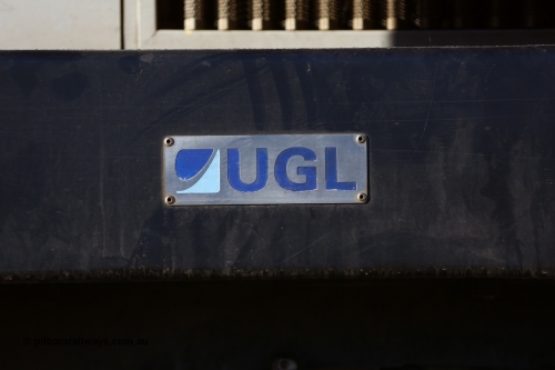 190107 0424
Parkeston, UGL plate on Mineral Resources MRL class locomotive.
Keywords: MRL-class;MRL002;UGL-Rail-NSW;GE;C44ACi;R-0113-03/14-505;