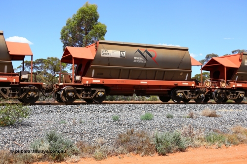 190107 0550
Binduli, on empty Mineral Resources Ltd iron ore train service from Esperance to Koolyanobbing 2034 with MRL's MHPY type iron ore waggon MHPY 00101 built by CSR Yangtze Co China serial 2014/382-101 in 2014 as a batch of 382 units, these bottom discharge hopper waggons are operated in 'married' pairs.
Keywords: MHPY-type;MHPY00101;2014/382-101;CSR-Yangtze-Rolling-Stock-Co-China;