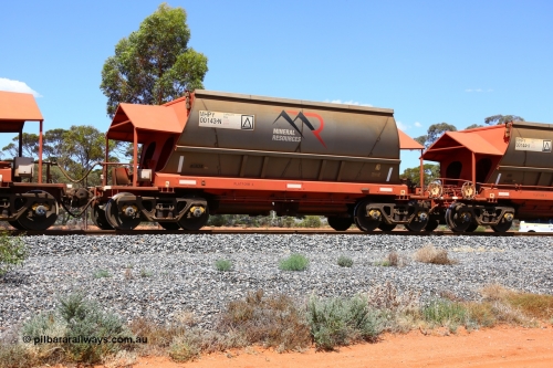 190107 0556
Binduli, on empty Mineral Resources Ltd iron ore train service from Esperance to Koolyanobbing 2034 with MRL's MHPY type iron ore waggon MHPY 00143 built by CSR Yangtze Co China serial 2014/382-143 in 2014 as a batch of 382 units, these bottom discharge hopper waggons are operated in 'married' pairs.
Keywords: MHPY-type;MHPY00143;2014/382-143;CSR-Yangtze-Rolling-Stock-Co-China;