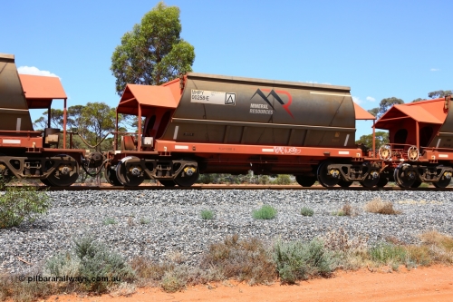 190107 0578
Binduli, on empty Mineral Resources Ltd iron ore train service from Esperance to Koolyanobbing 2034 with MRL's MHPY type iron ore waggon MHPY 00258 built by CSR Yangtze Co China serial 2014/382-258 in 2014 as a batch of 382 units, these bottom discharge hopper waggons are operated in 'married' pairs.
Keywords: MHPY-type;MHPY00258;2014/382-258;CSR-Yangtze-Rolling-Stock-Co-China;