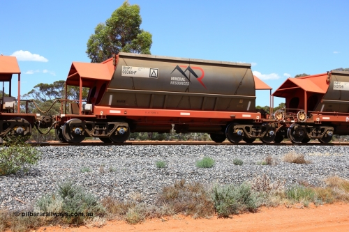 190107 0580
Binduli, on empty Mineral Resources Ltd iron ore train service from Esperance to Koolyanobbing 2034 with MRL's MHPY type iron ore waggon MHPY 00369 built by CSR Yangtze Co China serial 2014/382-369 in 2014 as a batch of 382 units, these bottom discharge hopper waggons are operated in 'married' pairs.
Keywords: MHPY-type;MHPY00369;2014/382-369;CSR-Yangtze-Rolling-Stock-Co-China;