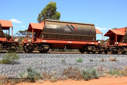 190107 0595
Binduli, on empty Mineral Resources Ltd iron ore train service from Esperance to Koolyanobbing 2034 with MRL's MHPY type iron ore waggon MHPY 00164 built by CSR Yangtze Co China serial 2014/382-164 in 2014 as a batch of 382 units, these bottom discharge hopper waggons are operated in 'married' pairs.
Keywords: MHPY-type;MHPY00164;2014/382-164;CSR-Yangtze-Rolling-Stock-Co-China;