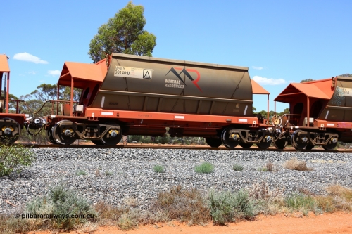 190107 0613
Binduli, on empty Mineral Resources Ltd iron ore train service from Esperance to Koolyanobbing 2034 with MRL's MHLY type iron ore waggon MHLY 00140 built by CSR Yangtze Co China serial 2014/382-140 in 2014 as a batch of 382 units, these bottom discharge hopper waggons are recoded to single waggons.
Keywords: MHLY-type;MHLY00140;2014/382-140;CSR-Yangtze-Rolling-Stock-Co-China;