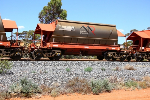 190107 0629
Binduli, on empty Mineral Resources Ltd iron ore train service from Esperance to Koolyanobbing 2034 with MRL's MHPY type iron ore waggon MHPY 00204 built by CSR Yangtze Co China serial 2014/382-204 in 2014 as a batch of 382 units, these bottom discharge hopper waggons are operated in 'married' pairs.
Keywords: MHPY-type;MHPY00204;2014/382-204;CSR-Yangtze-Rolling-Stock-Co-China;
