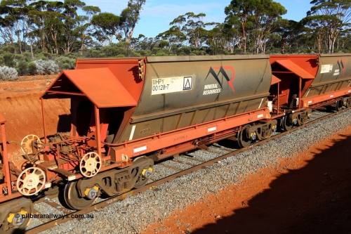 190109 1622
Binduli, Mineral Resources Ltd empty iron ore train 4030 with MRL's MHPY type iron ore waggon MHPY 00128 built by CSR Yangtze Co China serial 2014/382-128 in 2014 as a batch of 382 units, these bottom discharge hopper waggons are operated in 'married' pairs.
Keywords: MHPY-type;MHPY00128;2014/382-128;CSR-Yangtze-Rolling-Stock-Co-China;