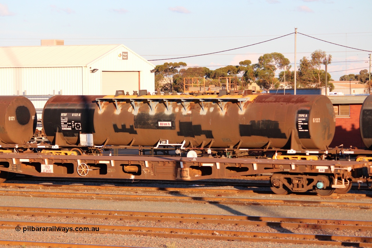 140406 IMG 1943
West Kalgoorlie, NTBF 6122 fuel tank waggon, built by Comeng NSW 1975 as a bitumen tanker type SCA for Shell Bitumen NSW as SCA 273. Peter Donaghy image.
Keywords: Peter-D-Image;NTBF-type;NTBF6122;Comeng-NSW;SCA-type;SCA273;