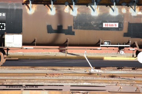 140409 IMG 1959
West Kalgoorlie, NTBF 6122 fuel tank waggon detail image, built by Comeng NSW 1975 as an SCA type bitumen tank waggon for Shell Bitumen NSW as SCA 273. Peter Donaghy image.
Keywords: Peter-D-Image;NTBF-type;NTBF6122;Comeng-NSW;SCA-type;SCA273;