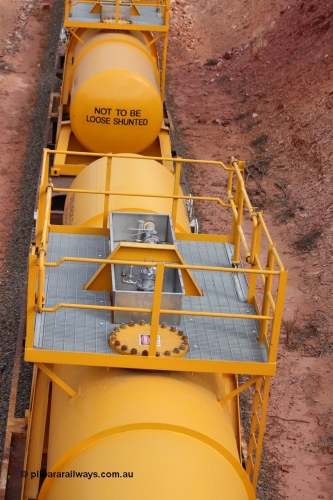 150201 IMG 3768
Binduli, top view of loading platform of CSA type sulphuric acid tank, built by Acid Plant Management Services WA. Peter Donaghy image.
Keywords: Peter-D-Image;CSA-type;AQHY-type;