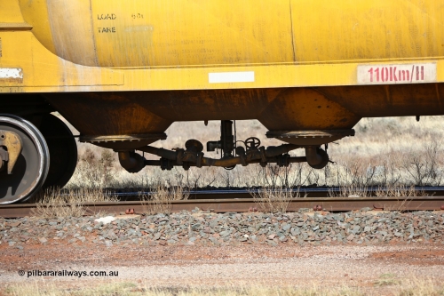160522 2311
Parkeston, APNY 31164, one of four built by Westrail Midland Workshops in 1978 as WNA type pneumatic discharge nickel concentrate waggon, WAGR built and owned copies of the AE Goodwin built WN waggons for WMC.
Keywords: APNY-type;APNY31164;Westrail-Midland-WS;WNA-type;