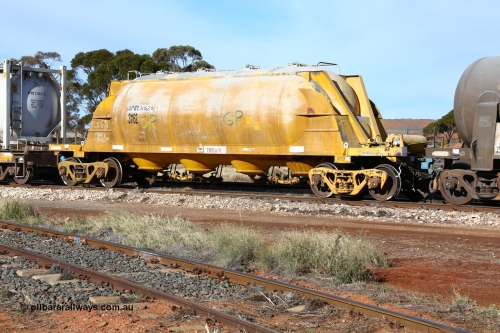 160523 2802
Parkeston, APNY 31162, final one of twelve built by WAGR Midland Workshops in 1974 as WNA type pneumatic discharge nickel concentrate waggon, WAGR built and owned copies of the AE Goodwin built WN waggons for WMC.
Keywords: APNY-type;APNY31162;WAGR-Midland-WS;WNA-type;
