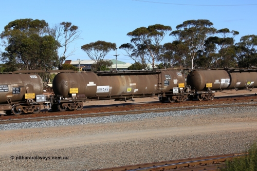 160531 9956
West Kalgoorlie, diesel fuel tanker ATPF 572, Shell Fleet No. TR707, built by WAGR Midland Workshops in 1974 for Shell, capacity of 80500 litres.
Keywords: ATPF-type;ATPF572;WAGR-Midland-WS;WJP-type;
