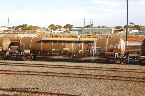 190108 1306
West Kalgoorlie, ATPY 601 fuel tank waggon built by WAGR Midland Workshops in 1976 as WJP type for BP Oil, capacity of 80,500 litres, recoded to WJPY. Refurbished by Gemco WA Dec 2018.
Keywords: ATPY-type;ATPY601;WAGR-Midland-WS;WJP-type;WJPY-type;