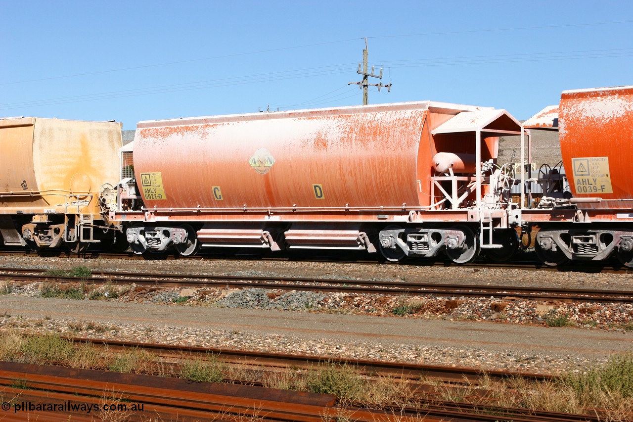 060530 4923
Parkeston, AHLY 0022 one of sixty five AHBY class ballast hoppers built by EDI Rail at their Port Augusta Workshops for ARG in 2001-02 for the Darwin line construction, now in limestone quarry products service.
Keywords: AHLY-type;AHLY0022;EDI-Rail-Port-Augusta-WS;AHBY-type;