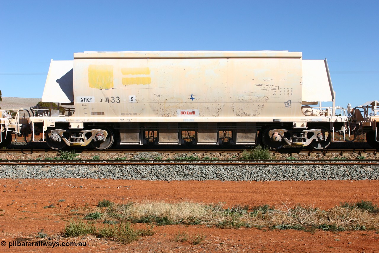 060530 4938
Parkeston, AHQF 31433 seen here in Loongana Limestone service, originally built by Goninan WA for Western Quarries as a batch of twenty coded WHA type in 1995. Purchased by Westrail in 1998.
Keywords: AHQF-type;AHQF31433;Goninan-WA;WHA-type;