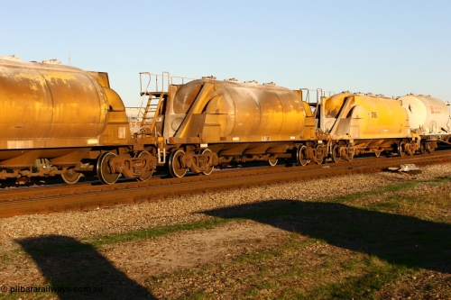 060603 5236
Midland, WNA 31161, one of twelve built by WAGR Midland Workshops in 1974 as WNA type pneumatic discharge nickel concentrate waggon, WAGR built and owned copies of the AE Goodwin built WN waggons for WMC. 
Keywords: WNA-type;WNA31161;WAGR-Midland-WS;