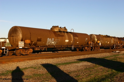 060603 5269 WJFY509B
Midland, WJFY 509 fuel tank waggon built by Tulloch Ltd NSW in 1970 for Mobil WA as a WJF type, 96.24 kilolitres, 1 compartment and 2 domes. Sold to BP Oil in 1985.
Keywords: WJFY-type;WJFY509;Tulloch-Ltd-NSW;WJF-type;