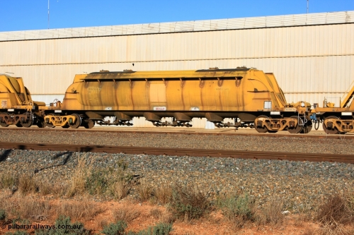 100601 8461
West Kalgoorlie, WN 524, pneumatic discharge nickel concentrate waggon, one of thirty units built by AE Goodwin NSW as WN type in 1970 for WMC.
Keywords: WN-type;WN524;AE-Goodwin;