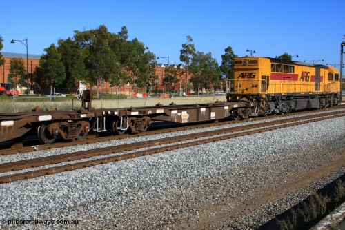 100608 9706
Midland, AQNY 32169, one of sixty two waggons built by Goninan WA in 1998 as WQN type for Murrin Murrin container traffic, running empty on train 2430 empty Malcolm freighter.
Keywords: AQNY-type;AQNY32169;Goninan-WA;WQN-type;