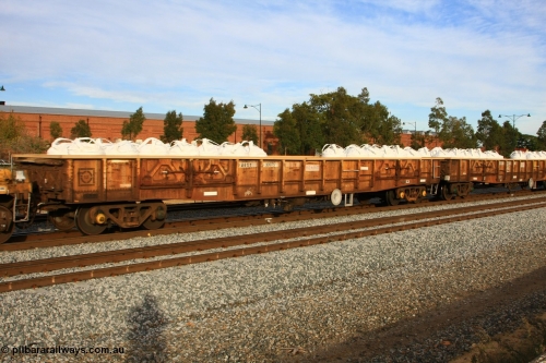 100611 0343
Midland, AOXY 33075 open waggon, converted to carry nickel matte bulk bags similar to the WGL type traffic, AOXY 33075 was originally built by WAGR Midland Workshop between 1966-67 as one of a batch of one hundred, was recoded to WGS for superphosphate traffic in 1969 till 1980.
Keywords: AOXY-type;AOXY33075;WAGR-Midland-WS;WGX-type;WGS-type;WOAX-type;