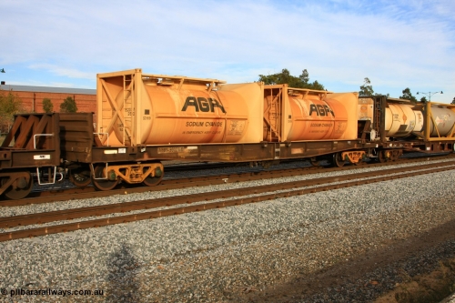 100611 0362
Midland, AZDY 30777, one of about fourteen WBAX vans converted to WQDF type sodium cyanide container waggon, originally built by WAGR Midland Workshops as one of seventy five WV/X type covered vans in 1967-68, converted late 1988/9 to WQDF, then WQDY.
Keywords: AZDY-type;AZDY30777;WAGR-Midland-WS;WV-type;WVX-type;WBAX-type;WQDF-type;