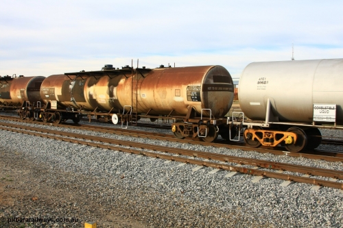 100611 0384
Midland, ATEY 4724 diesel fuel tank waggon in service for BP Oil, former NSW AMPOL NTAF tank, coded WTEY when arrived in WA.
Keywords: ATEY-type;ATEY4724;NTAF-type;WTEY-type;