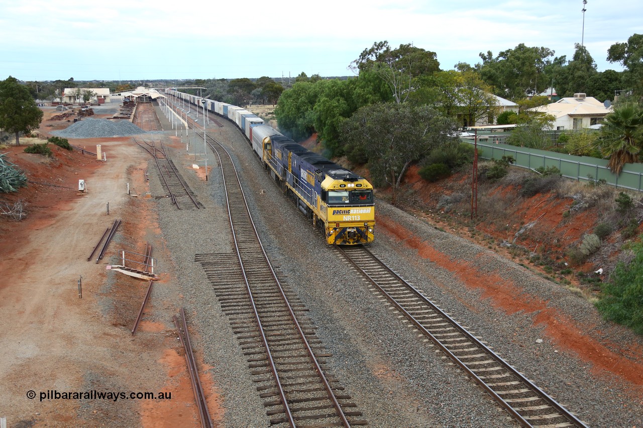 160524 3634
Kalgoorlie, priority service 2PS7 sneaks past the station behind Goninan built GE model Cv40-9i NR class unit NR 113 serial 7250-09/97-312, originally built for National Rail now in current owner Pacific National livery, the former dock remains with the track all but removed.
Keywords: NR-class;NR113;Goninan;GE;Cv40-9i;7250-09/97-312;