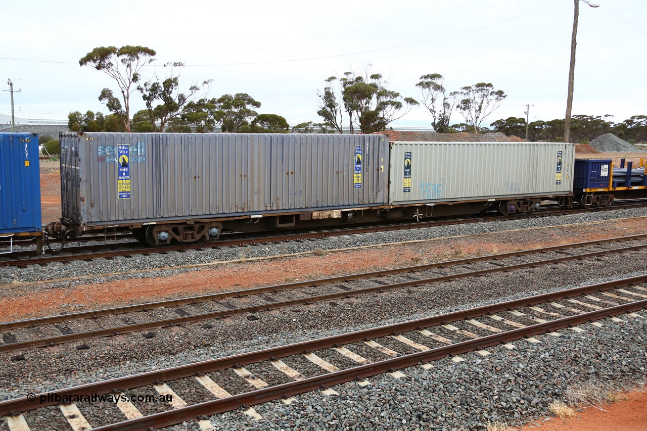 160524 4322
West Kalgoorlie, 1MP2 steel train, RQJW 21989, one of a batch of twenty five built by Mittagong Engineering NSW in 1980 as the JCW type 80' container waggon, recoded to NQJW.
Keywords: RQJW-type;RQJW21989;Mittagong-Engineering-NSW;JCW-type;NQJW-type;