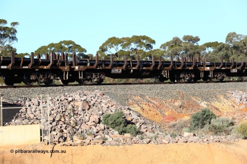 160522 2066
Binduli, 5MP2 steel train, RKQF 60229, originally built by Tulloch NSW as part of a batch of one hundred and thirty five JLY/JLX type louvre vans in 1969-70. Fifty six were converted at Bathurst to NQRX before further conversion to NKQX type steel plate waggon in 1989-90. Seen here loaded with steel plates.
Keywords: RKQF-type;RKQF60229;Tulloch-Ltd-NSW;JLY-type;NQRX-type;