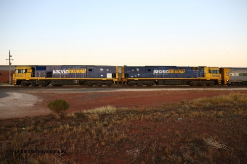 160523 2709
Parkeston, Pacific National train 1PM5 right on departure time with a pair of Goninan built GE model Cv40-9i NR class units NR 102 serial 7250-07/97-302 and NR 106 serial 7250-08/97-308 and two crew coaches.
Keywords: NR-class;NR102;Goninan;GE;Cv40-9i;7250-07/97-302;NR106;7250-08/97-308;