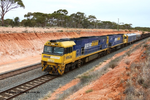 160524 4021
Binduli, Melbourne bound steel train service 3PM4 behind Goninan built GE model Cv40-9i NR class units NR 62 serial 7250-11/96-264 and NR 68 serial 7250-12/96-270.
Keywords: NR-class;NR62;Goninan;GE;Cv40-9i;7250-11/96-264;