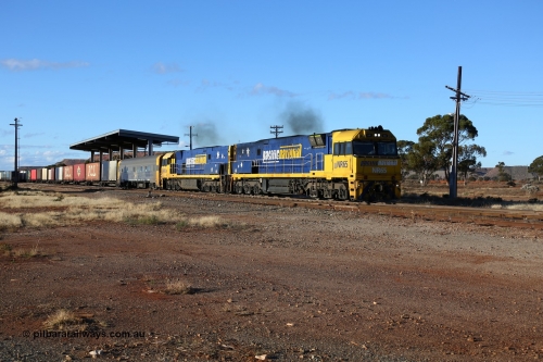 160528 8330
Parkeston, 5SP5 intermodal train departs Parkeston behind a pair of Goninan built GE model Cv40-9i NR class units NR 65 serial 7250-11/96-267 and NR 92 serial 7250-05/97-291.
Keywords: NR-class;NR65;Goninan;GE;Cv40-9i;7250-11/96-267;NR92;7250-05/97-291;