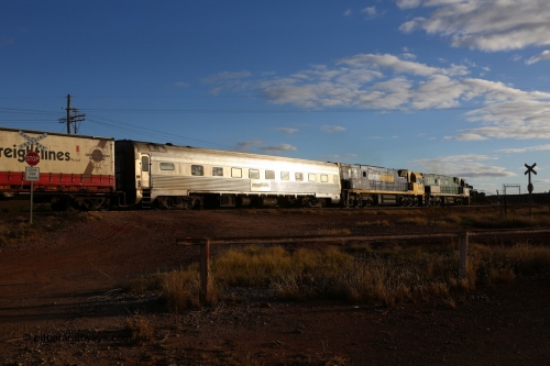 160529 9083
Parkeston, 7MP7 priority service train crew accommodation coach RZBY 910, originally built in 1969 by Comeng NSW as an ER class crew coach ER 210, renumbered to ER 910 in 1974 then rebuilt at AN Rail's Port Augusta Workshops to RZBY in 1997.
Keywords: RZBY-type;RZBY910;Comeng-NSW;ER-type;ER210;ER910;