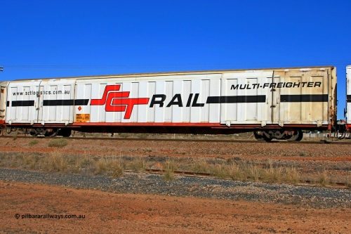100603 9021
Parkeston, SCT train 3MP9, PBGY type covered van PBGY 0082 Multi-Freighter, the final waggon of eighty two waggons built by Queensland Rail Redbank Workshops in 2005.
Keywords: PBGY-type;PBGY0082;Qld-Rail-Redbank-WS;