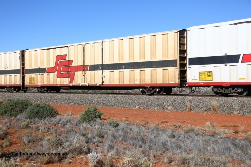 160527 5534
Blamey crossing loop at the 1692 km, SCT train 5PM9 operating from Perth to Melbourne, PBHY type covered van PBHY 0030 Greater Freighter, one of thirty five units built by Gemco WA in 2005 without the Greater Freighter signage.
Keywords: PBHY-type;PBHY0030;Gemco-WA;