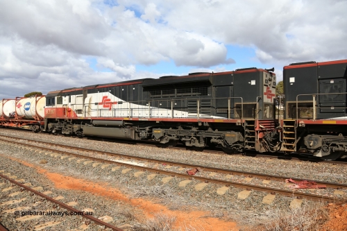 160529 8872
Parkeston, SCT train 6MP9 operating from Melbourne to Perth with EDI Downer built EMD model GT46C-ACe unit SCT 007 'Geoff (James Bond) Smith' serial 97-1731 with 74 waggons for 5382 tonnes and 1786 metres length.
Keywords: SCT-class;SCT007;EDI-Downer;EMD;GT46C-ACe;07-1731;