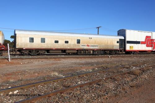 160530 9093
Parkeston, SCT train 1PM9 operates mostly empty from Perth to Melbourne, SCT crew accommodation coach PSDS class PSDS 02248 converted by Gemco WA in 2008 from former Comeng NSW built SBH class sitting car SBH 2248 for the NSWGR.
Keywords: PSDS-class;PSDS02248;Comeng-NSW;SBH-class;