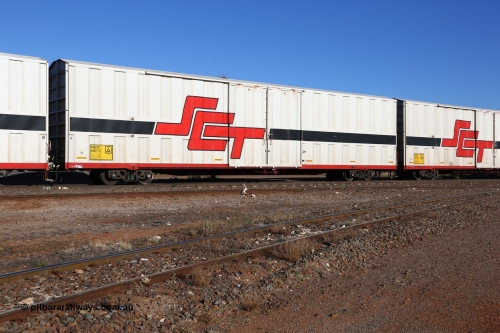 160530 9099
Parkeston, SCT train 1PM9 operates mostly empty from Perth to Melbourne, PBHY type covered van PBHY 0067 Greater Freighter, built by CSR Meishan Rolling Stock Co China in 2014.
Keywords: PBHY-type;PBHY0067;CSR-Meishan-China;