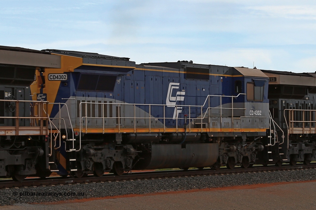 180117 1148r
Great Northern Highway, 18.2 km grade crossing sees CFCLA Goninan ALCo to GE rebuild CM40-8M unit CD 4302 originally Robe River Comeng NSW built ALCo M636 serial C6103-1 #9421, rebuilt by Goninan in 1993 with serial 8297-2/93-137 then to CFCLA in 2012 powering a loaded fuel train as part of the mainline testing of these units prior to ore train service. 17th January 2018.
Keywords: CD-class;CD4302;CFCLA;Goninan;GE;CM40-8M;8297-2/93-137;rebuild;Comeng-NSW;ALCo;M636;9421;C6103-1;