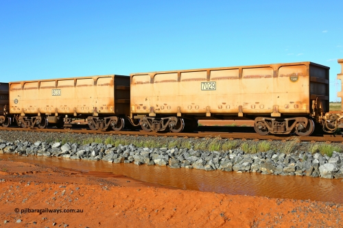 07029-08030 200410 5208
FMG 7029 and 8030 at Boodarie on an empty train, April 10, 2020. 282 waggons numbered 5747 slave and 6748 control, up to 7029 slave and 8030 control built by CSR Yangtze Rolling Stock Co., Ltd. in 2013.
Keywords: 7029-8030;CSR-Yangtze-Rolling-Stock-Co-Ltd;FMG-ore-waggon;
